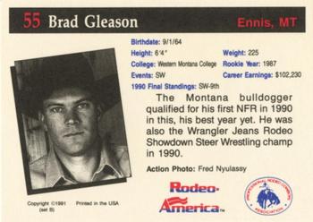 1991 Rodeo America Set B #55 Brad Gleason Back